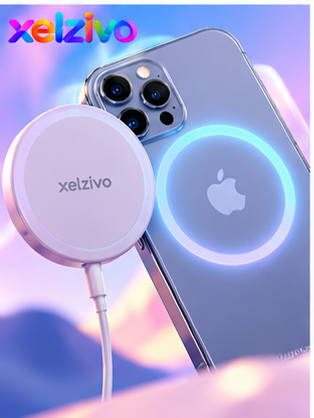 xelzivo™ HaloSnap Magnetic Wireless Fast-Charging Power Bank