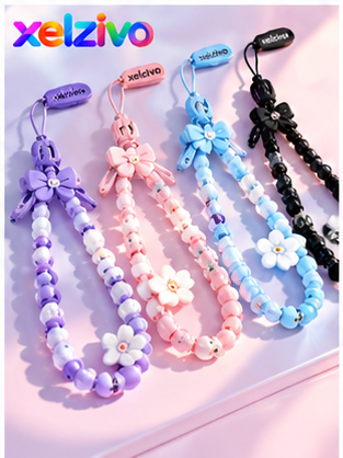 xelzivo™ BloomLoop Beaded Phone Wrist Strap