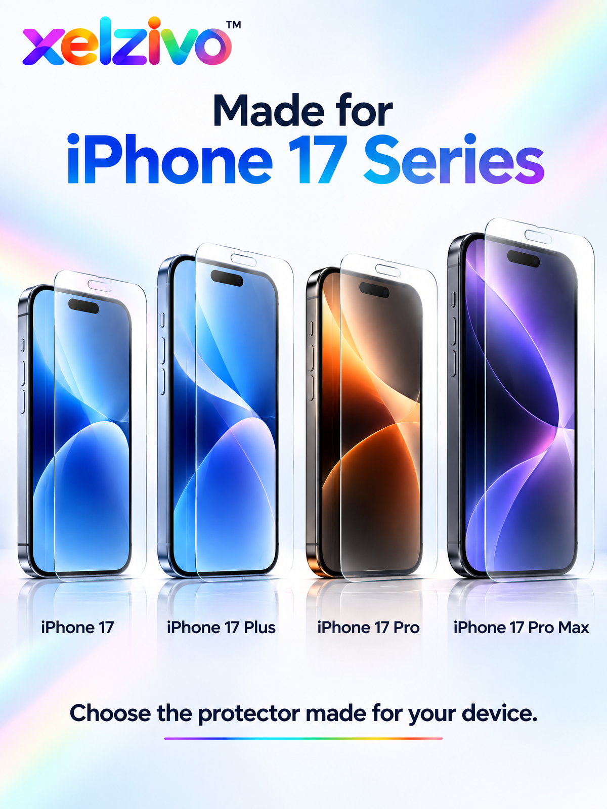 xelzivo™ PrivacyShield Privacy Screen Protector for iPhone 17 Series
