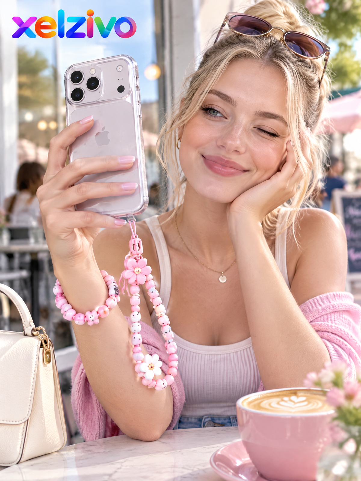 xelzivo™ BloomLoop Beaded Phone Wrist Strap