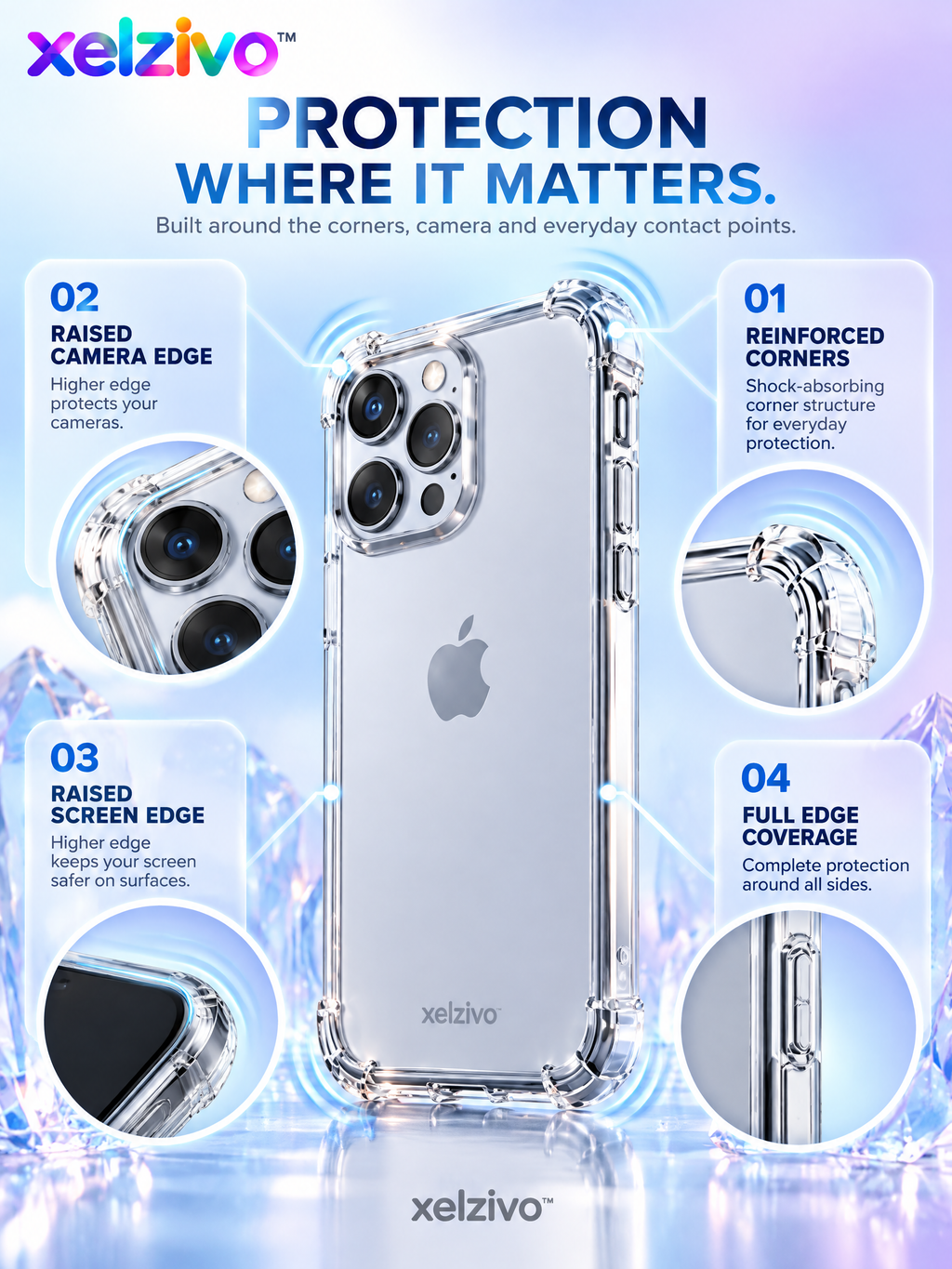 xelzivo™ AuroraSoft Color Silicone Case for iPhone 17 Series