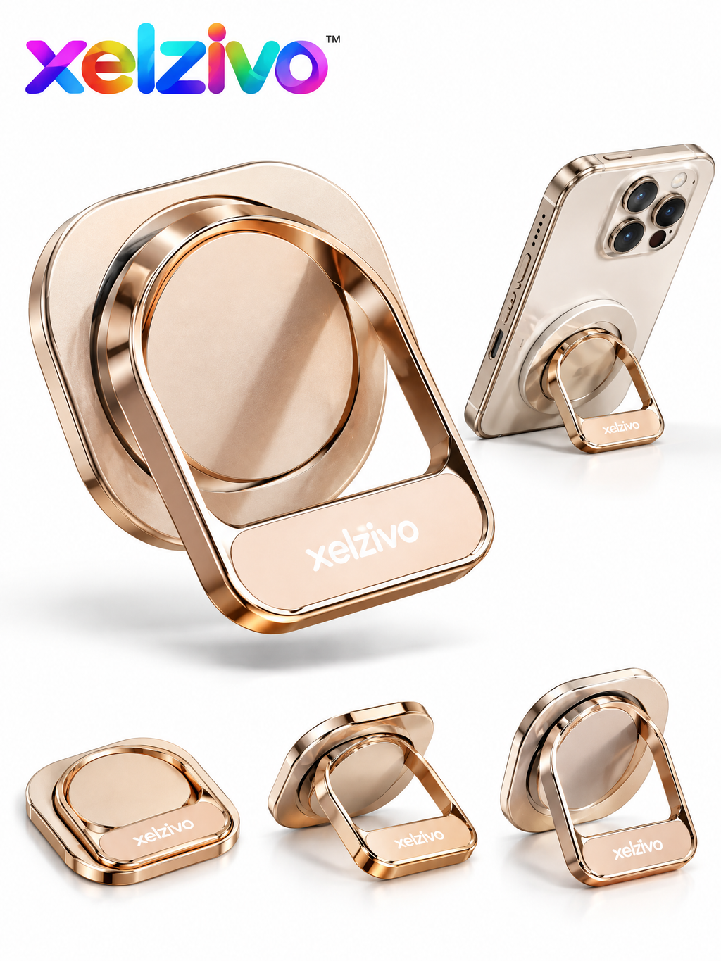 xelzivo™ FlexRing Magnetic Ring Phone Stand & Grip